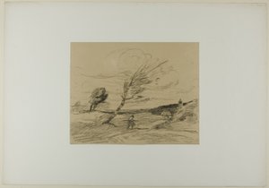 Széllökés alkotó: Jean Baptiste Camille Corot