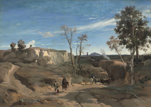 La Cervara, a római Campagna, 1830-1831 körül alkotó: Jean Baptiste Camille Corot
