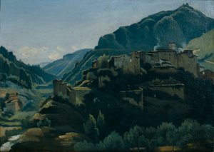 Meridionale Village (olaj, vászon) alkotó: Jean Baptiste Camille Corot