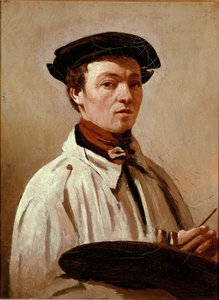 Önarckép. Jean Baptiste Camille Corot (1796-1875) festménye. Olajfestmény. Mérete: 34x25 cm. Firenze, Uffizi Képtár alkotó: Jean Baptiste Camille Corot