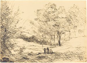 Emléktárgy a Maggiore-tóról alkotó: Jean Baptiste Camille Corot