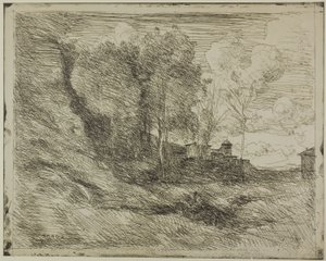 Ostia szuvenírje alkotó: Jean Baptiste Camille Corot
