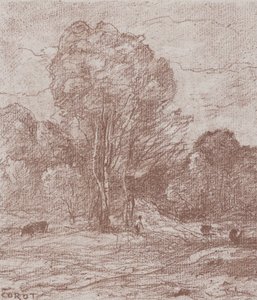 Der Ruheplatz der Kühe Le Dormoir des vâches, 1871 von Jean Baptiste Camille Corot
