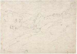 Kilátás Marinóra (recto) alkotó: Jean-Baptiste-Camille Corot
