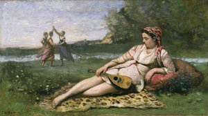Spártai fiatal nők (vagy fekvő cigányok) 1868-70 körül alkotó: Jean Baptiste Camille Corot
