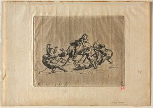 Bacchanal gyerekekkel és szamárral. alkotó: Jean-Baptiste Carpeaux