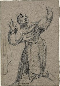 Térdelő alak felemelt karral alkotó: Jean-Baptiste Carpeaux