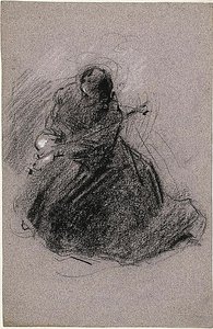 Szent Ferenc (recto); Két alak (verso) alkotó: Jean-Baptiste Carpeaux