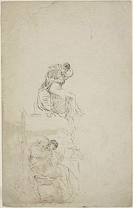 Két ülő ölelkező pár alkotó: Jean-Baptiste Carpeaux