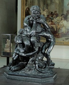 Ugolin pisai zsarnok. A pokol illusztrációja Dante „Isteni színjátékában”. Jean Baptiste (Jean-Baptiste) Carpeaux bronzszobra (1827-1875)