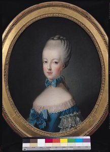 Marie-Antoinette de Habsbourg-Lorraine (1750-93) portréja Joseph Ducreux (1735-1802) festménye nyomán 1770