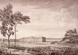 Kilátás a londoni kórházra a Whitechapel Roadon, 1753