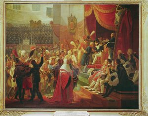 A Becsületlégió keresztjének első kiosztása a Les Invalides templomban ... alkotó: Jean Baptiste Debret