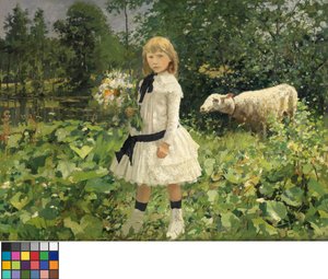 Strobbe kisasszony portréja (olaj, vászon) alkotó: Jean-Baptiste Degreef