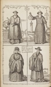 Ferdinand Verbiest, Adam Schall, Candida Xu és Xu Guangqi portréi Az e leírásából alkotó: Jean-Baptiste Du Halde