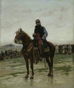 Egy lovas tiszt, 1877. alkotó: Jean Baptiste Edouard Detaille
