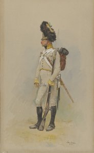 A városi őrség álló gránátosa, 1891. alkotó: Jean-Baptiste Edouard Detaille