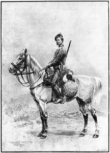A gárda üldözője, Oroszország, 1892. alkotó: Jean Baptiste Edouard Detaille