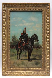Lovas dragonyos tiszt alkotó: Jean Baptiste Edouard Detaille