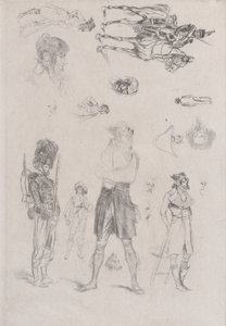 Vázlatlap Vázlatlap, 1868. alkotó: Jean Baptiste Edouard Detaille