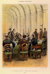Jules Richard kapitány francia hadseregének típusai és egyenruhái, illusztrálta Edouard Detaille (1848-1912): A párizsi rajz, Salle Saint Jean, 1887, magángyűjtemény. alkotó: Jean Baptiste Edouard Detaille