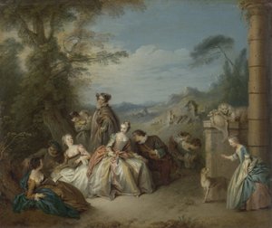 Fête galante egy tájban Galáns társaság egy tájban alkotó: Jean Baptiste François Pater