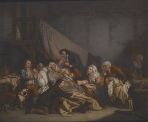 Egy öregember halála (olaj, vászon) alkotó: Jean Baptiste Greuze