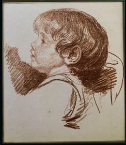 Egy fiú feje profilban balra alkotó: Jean Baptiste Greuze