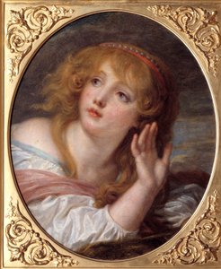 La meglepetés Jean Baptiste Greuze (1725-1805) festménye 18. század V. 0,47x0,38 m Chantilly, Musee Conde alkotó: Jean Baptiste Greuze