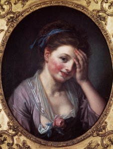A lánynál van a rózsa Jean Baptiste Greuze (1725-1805) festménye XVIII. Párizs, Musee Cognacq Jay. alkotó: Jean Baptiste Greuze