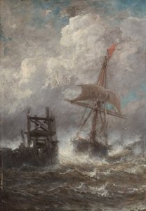 Tengeri táj hajóval, 1870