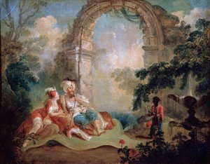 Török pasa és odalisque, 18. század vége vagy 19. század eleje..