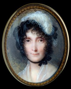 Laetitia Bonaparte (Letizia Maria Ramolino) (1750-1836), Bonaparte Napóleon anyja portréja Jean Baptiste Isabey (1767-1855) miniatűr festménye elefántcsontra 19. század V. 0,37x0,29 m - Laetitia Bonaparte (Maria Letizia Ramolino) portréja (1750-