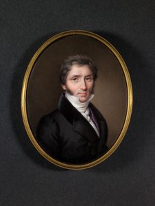 Férfi sötét kabátban (zománc, réz) alkotó: Jean Baptiste Joseph Duchesne