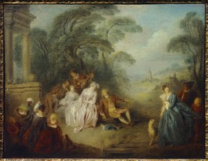 Egy parkban összerakva Jean Baptiste Pater festménye (1695-1736) XVIII.