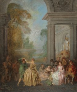 Táncosok egy pavilonban, 1720-as évek