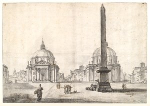 Piazza del Popolo, Róma alkotó: Jean Baptiste Lallemand