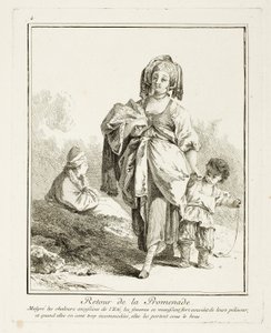 Visszatérő séta, negyedik lemez a Suite de Divers Habillements de Peuples du Nord-ból alkotó: Jean Baptiste Le Prince