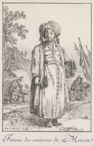 Nő Moszkva külvárosából alkotó: Jean Baptiste Le Prince