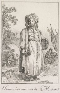 Nő Moszkva külvárosából, 1768. alkotó: Jean Baptiste Le Prince