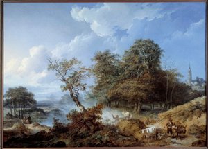Anime táj. Jean-Baptiste Leprince (1734-1781) festménye