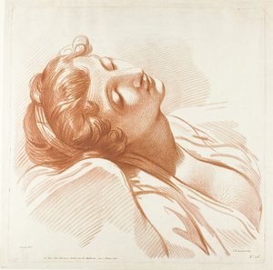 Egy alvó fiatal nő feje alkotó: Jean Baptiste Lucien