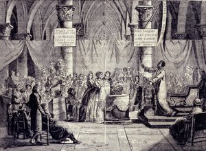 A Teofilantrópia szekta tagjainak megkeresztelése 1796 és 1800 között.