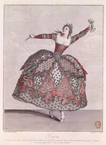Jelmezterv egy dühhöz Jean-Philippe Rameau (1683-1764) "Hippolyte et Aricie" című művében, Rene Gaillard (kb. 1710-90) metszetében