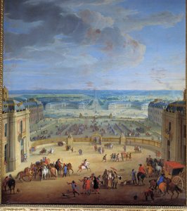 Les Ecuries a versailles-i kastélyból nézve, a márványudvarból, Francoise d