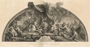 Hollandia elfogadja a békét és elszakad Németországtól és Spanyolországtól 1678, a Galéria központja a Salon de la Paix mellett (Holland elfogadja a békét és elszakad Németországtól és Spanyolországtól 1678, a Galéria központja a Béke Szalon mellett) [pl. 