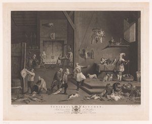 Konyhai jelenet kandallóval Teniers Kitchen (cím a tárgyon) A Houghton Gallery festményei (sorozat címe) The Houghton Gallery (sorozat címe) alkotó: Jean Baptiste Michel