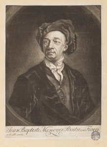 Monnoyer portréja "A természet mindenféle virágai könyvéből" alkotó: Jean Baptiste Monnoyer