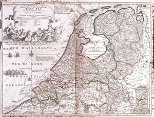 Hollandia térképe (metszet alkotó: Jean Baptiste Nolin