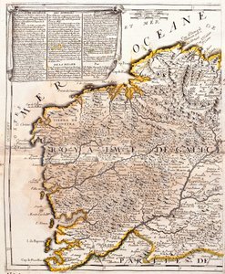 Galíciai királyság térképe (Spanyolország) (metszet
